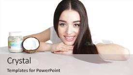  Presentation with coconut oil - Cool new presentation with jar of coconut oil backdrop and a light gray colored foreground