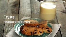  Presentation with condensed milk - Presentation theme enhanced with jar of condensed milk background and a  colored foreground