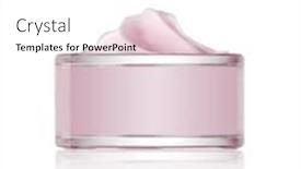  Presentation with cosmetic - Beautiful theme featuring jar-of-cosmetic-cream-isolated backdrop and a white colored foreground