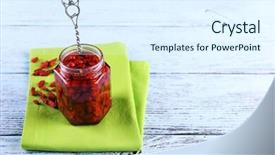  Presentation with goji - Cool new theme with jar-of-goji-berry-jam backdrop and a sky blue colored foreground