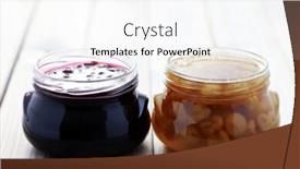  Presentation with gooseberry - PPT theme consisting of jar-of-gooseberry-and-black background and a white colored foreground