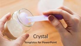  Presentation with infant nutrition - Audience pleasing theme consisting of jar of infant formula backdrop and a  colored foreground