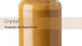  Presentation with peanut butter - Presentation consisting of jar-of-peanut-butter background and a gold colored foreground