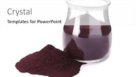  Presentation with acai - PPT theme with jar with acai powder isolated on white background and a white colored foreground