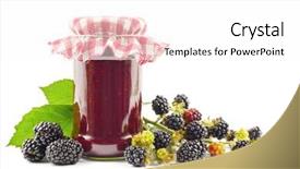  Presentation with blackberry - Beautiful PPT layouts featuring jar-with-blackberry-jam backdrop and a white colored foreground