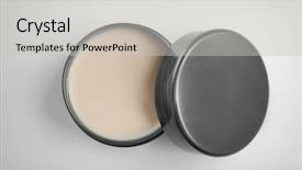  Presentation with clay - Presentation theme with jar with clay for hair background and a  colored foreground