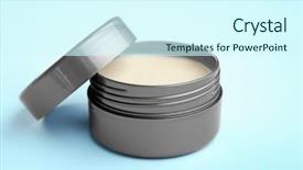  Presentation with hair color - Audience pleasing presentation theme consisting of jar with clay for hair backdrop and a  colored foreground