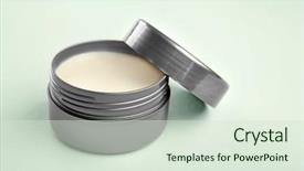  Presentation with clay faces - Presentation with jar with clay for hair background and a  colored foreground