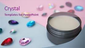  Presentation with hair color - Presentation theme with jar with clay for hair background and a  colored foreground