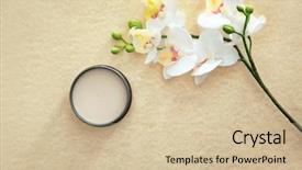  Presentation with clay - Slides consisting of jar with clay for hair background and a  colored foreground