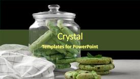  Presentation with chocolate chip cookies - Slides featuring jar with mint chocolate chip background and a  colored foreground