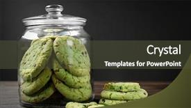  Presentation with chocolate chip cookies - Presentation theme having jar with mint chocolate chip background and a  colored foreground