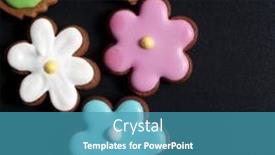  Presentation with gingerbread - Slide deck enhanced with jar-with-small-colored-gingerbread background and a teal colored foreground