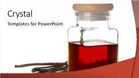  Presentation with vanilla - PPT layouts having jar with vanilla extract background and a white colored foreground