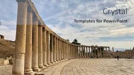  Presentation with ancient roman - Slides consisting of jarash-jordan-november-21-2018 background and a light blue colored foreground
