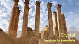  Presentation with ancient roman - Audience pleasing PPT theme consisting of jarash-jordan-november-21-2018 backdrop and a tawny brown colored foreground