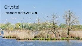  Presentation with czech republic - PPT theme enhanced with jarohnevicky-pond-dubnany-czech-republic background and a  colored foreground