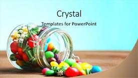  Presentation with football blue colors - Cool new PPT layouts with jars - colorful candies in jar backdrop and a white colored foreground