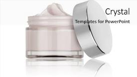  Presentation with cream - Beautiful presentation theme featuring jars - glass jar of beauty cream backdrop and a white colored foreground