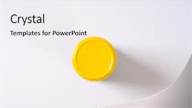  Presentation with jar food canning vegetable canned - Colorful PPT layouts enhanced with jars - jar of pickled cucumbers backdrop and a sky blue colored foreground