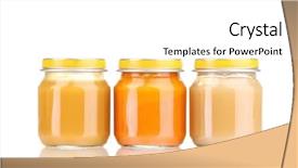  Presentation with baby - Beautiful PPT theme featuring close up of blue cotton texture - textile background note shallow depth of field backdrop and a cobalt blue colored foreground