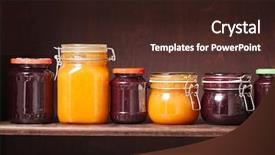  Presentation with jam - Slide set with jars of jam background and a wine colored foreground