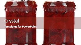  Presentation with strawberry - Amazing slide set having jars of strawberry jam isolated backdrop and a tawny brown colored foreground