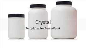  Presentation with protein food - Audience pleasing slides consisting of jars with food additive protein backdrop and a light gray colored foreground