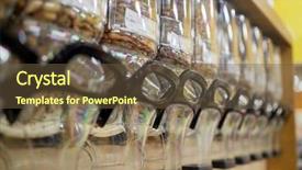  Presentation with protein food - Audience pleasing PPT theme consisting of jars with nuts and seed backdrop and a tawny brown colored foreground