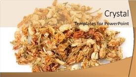  Presentation with jasmine flower - Presentation theme consisting of jasmine flower tea isolated background and a yellow colored foreground