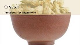  Presentation with jasmine - Slide set having jasmine flowers tea on white background and a blonde colored foreground