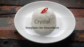  Presentation with jasmine - Audience pleasing slide deck consisting of jasmine steamed rice backdrop and a light gray colored foreground