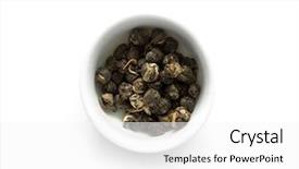  Presentation with simple green - PPT layouts consisting of jasmine tea in white simple background and a white colored foreground