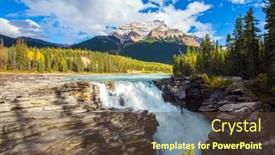 Presentation with rocky mountains - Presentation design featuring jasper-park-rocky-mountains background and a tawny brown colored foreground