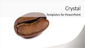  Presentation with coffee - Colorful PPT theme enhanced with java beans - macro shot of a coffee backdrop and a white colored foreground