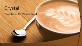  Presentation with cafe - Slides enhanced with java design pattern - cafe latte in a bowl background and a yellow colored foreground