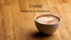  Presentation with empty of wood table top - Amazing theme having java design pattern - cafe latte on a wood backdrop and a gold colored foreground