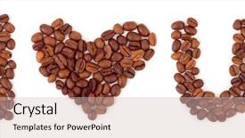  Presentation with white dove heart - Presentation design with java design pattern - heart made of coffee isolated background and a soft green colored foreground