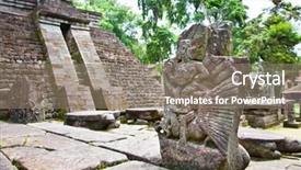  Presentation with candi - Presentation theme enhanced with javanese culture - ancient erotic candi sukuh-hindu temple background and a gray colored foreground