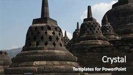  Presentation with javanese - Cool new PPT layouts with javanese culture - borobudur temple in magelang central backdrop and a  colored foreground