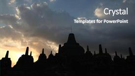  Presentation with borobudur temple - Beautiful slide set featuring javanese culture - borobudur temple in magelang central backdrop and a gray colored foreground