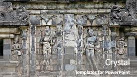  Presentation with candi - PPT layouts consisting of javanese culture - candi sari also known background and a gray colored foreground