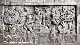  Presentation with javanese - Amazing PPT layouts having javanese culture - detail of carved relief backdrop and a gray colored foreground
