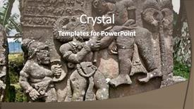  Presentation with candi - Audience pleasing slides consisting of javanese culture - stone sculpture in ancient erotic backdrop and a gray colored foreground