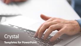  Presentation with javascript - PPT theme with javascript - programmer working with laptop background and a gray colored foreground