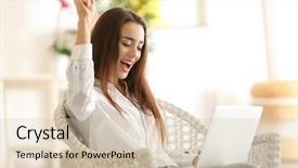  Presentation with javascript - Audience pleasing presentation consisting of javascript - young woman with laptop sitting backdrop and a lemonade colored foreground