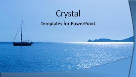  Presentation with sailboat - Presentation theme consisting of javea-xabia-morning-light-sailboat background and a light blue colored foreground