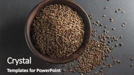  Presentation with jawa - Colorful slide set enhanced with jawa - bowl full of flax seed backdrop and a dark gray colored foreground