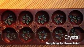  Presentation with asia traditional - Audience pleasing PPT layouts consisting of jawa - congkak is a traditional game backdrop and a tawny brown colored foreground