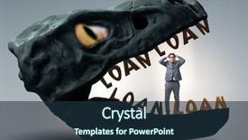  Presentation with loan and saving - Beautiful presentation theme featuring jaws of debt and loan backdrop and a  colored foreground